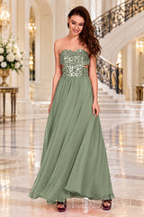 sage strapless sequin sweetheart a-line prom dress with cutout corset bodice
