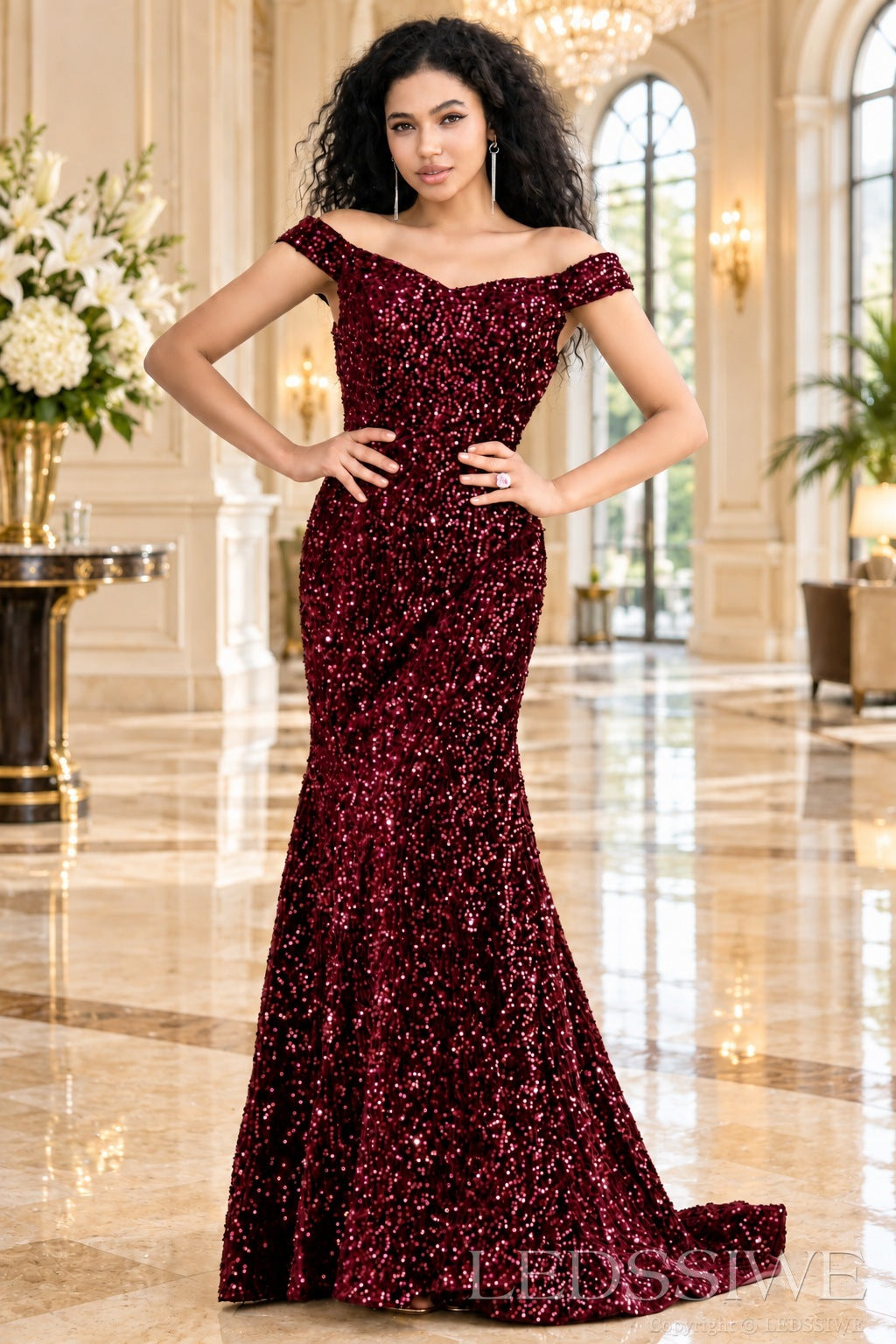 Burgundy color swatch